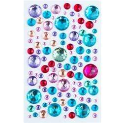 AussieSuperStore Art & Craft Essentials Rhinestones Bubble Multicolour Rhinestone Sticker Bubble Multicolour | Craft Party Embellishment Decor 9331468046455 VCR115